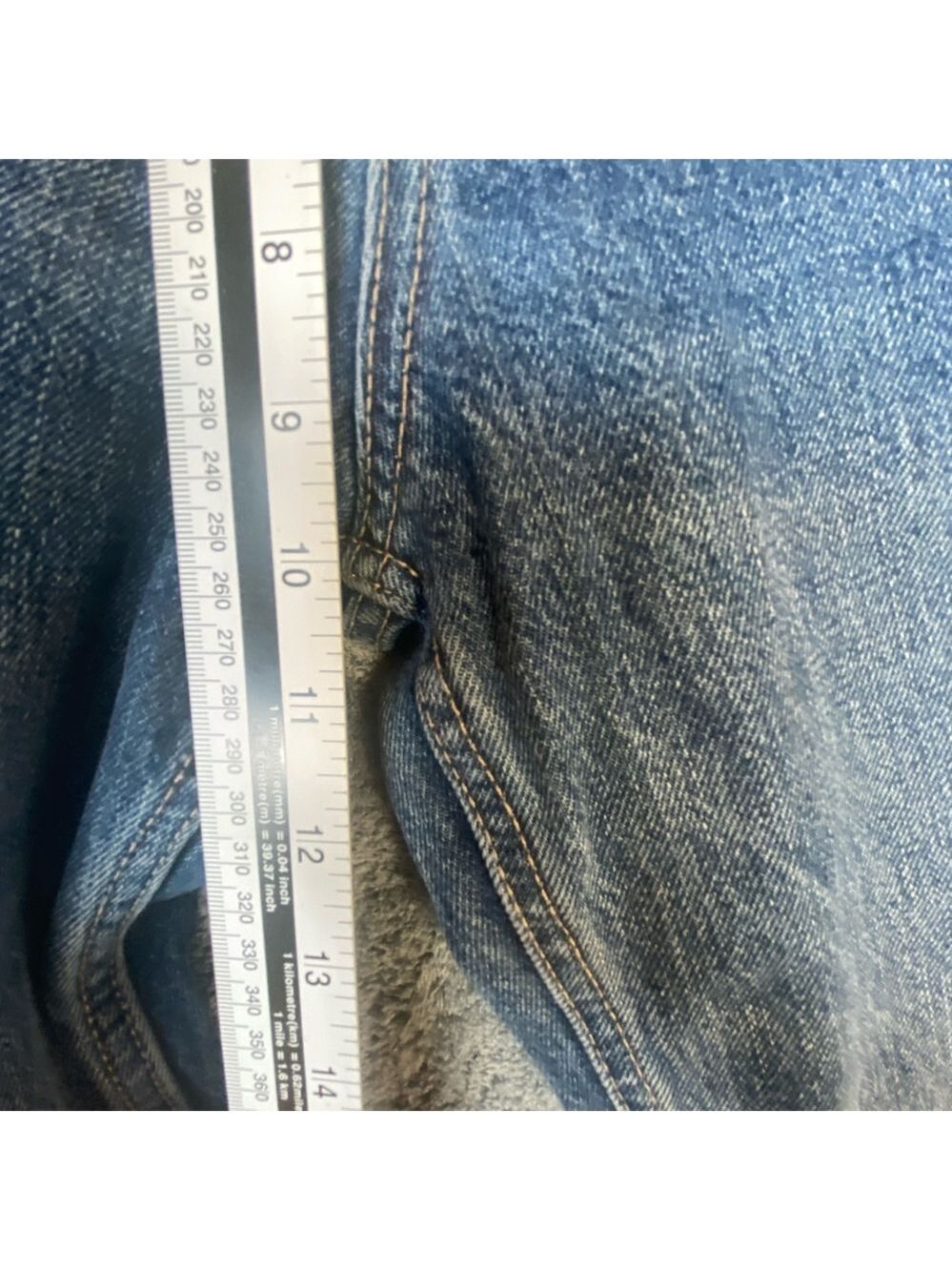 Zara High Waist Wide Leg Size 2 Leg 33 Inseam (Long) Medium Wash Faded Jeans - Picture 7 of 10